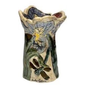 Blue sky clayworks  dragonfly Hand-Painted  Blue and Cream wax melt 2002